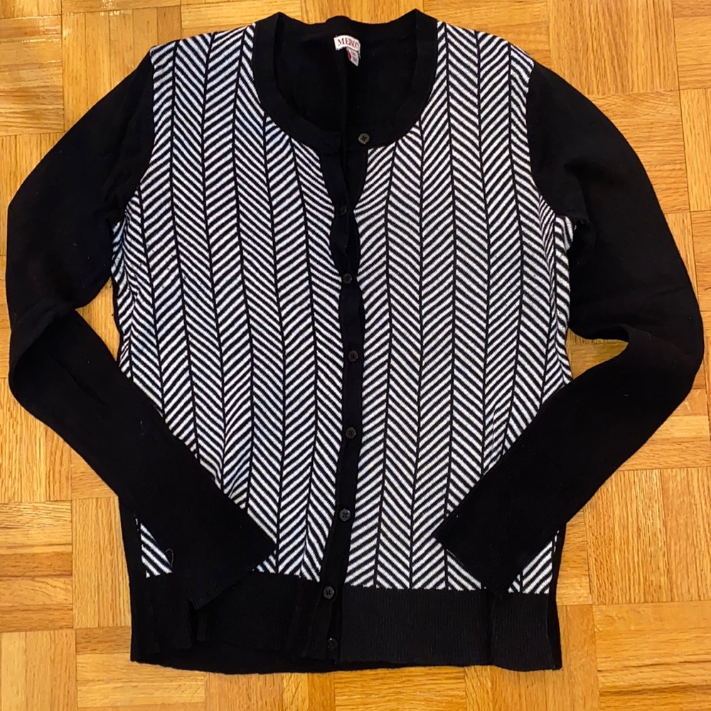 Black and white cardigan